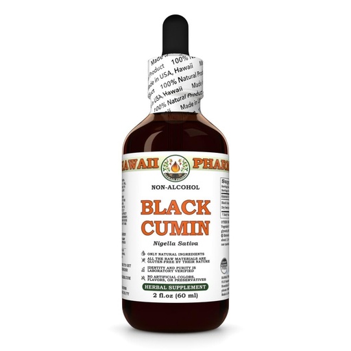 [BRSWKE33CYCWMFTG] Hawaii Pharm Black Cumin Alcohol-Free Liquid Extract, Black Cumin (Nigella Sativa) Seed Glycerite Natural Herbal Supplement 2 oz