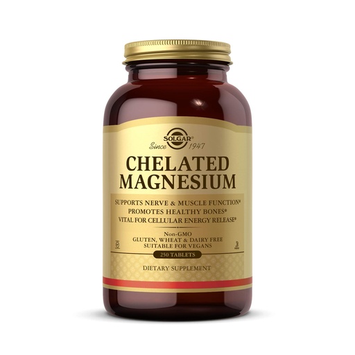 [BRSWIYQOBEMBCDTE] Solgar Chelated Magnesium Tablets 250 AD