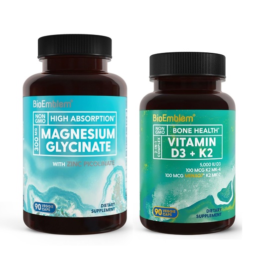 [BRSRAZIBCAFRGA35] BioEmblem Magnesium Glycinate with Zinc and Vitamin D3 K2
