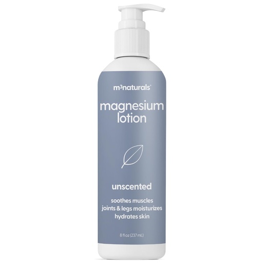 [BRSROC37CMNWE3TO] Unscented Magnesium Lotion for Sleep & Leg Cramps, Suitable for Sensitive Skin, Helps with Muscle Relaxation, Soothes Tired Legs & Foot Aches and Supports Restful Nights, 8 fl oz by M3