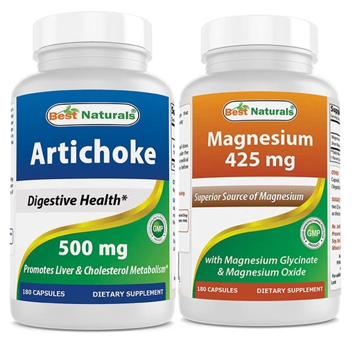 [BRSRMBIQDIIAMETD] Best Naturals Artichoke Extract 10000 mg & Magnesium Glycinate 425 mg