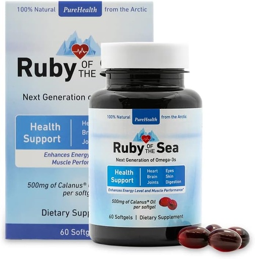 [BRSWYEIYAUIQ2FL5] Marine Oil Supplement - All Natural Calanus Oil, Astaxanthin, Omega-3 and Fatty Acids - Heart and Brain Health Nutritional Supplements