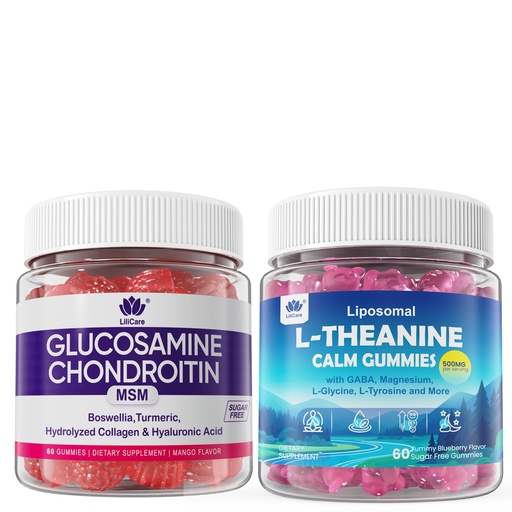 [BRSRGYALDEHRSDLF] LILICARE Glucosamine Chondroitin Gummies & Liposomal L Theanine 500mg Gummies