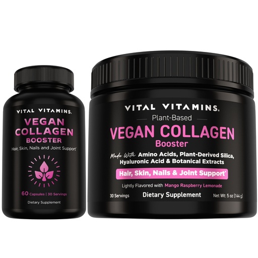 [BRSRGBINDEGWMETB] Vital Vitamins Vegan Collagen Booster Capsules + Vegan Collagen Booster Powder