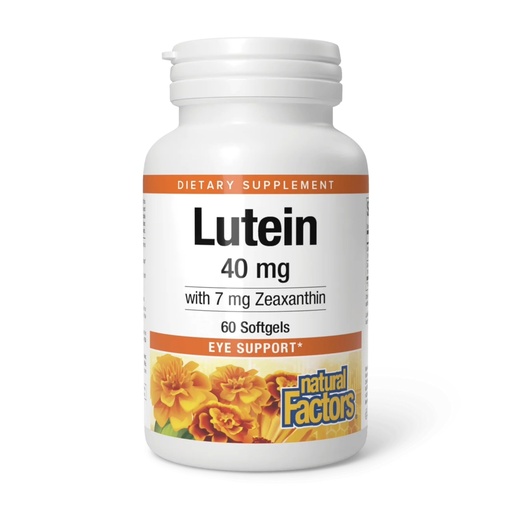 [BRSWIEAZBIDQ2DT2] Natural Factors, Lutein 40 mg, Antioxidant Support for Healthy Eyes and Skin with Zeaxanthin, 60 Softgels