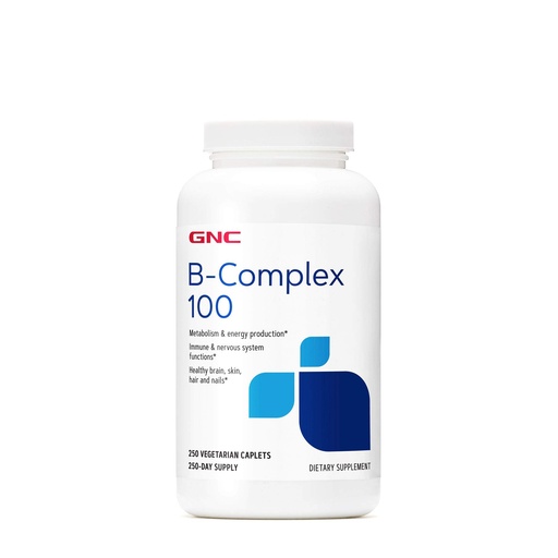 [BRSWYZYOB4FGEETG] GNC Vitamin B Complex 100 Supplement, Supports Energy, Metabolism and Immune Function, 250 Servings