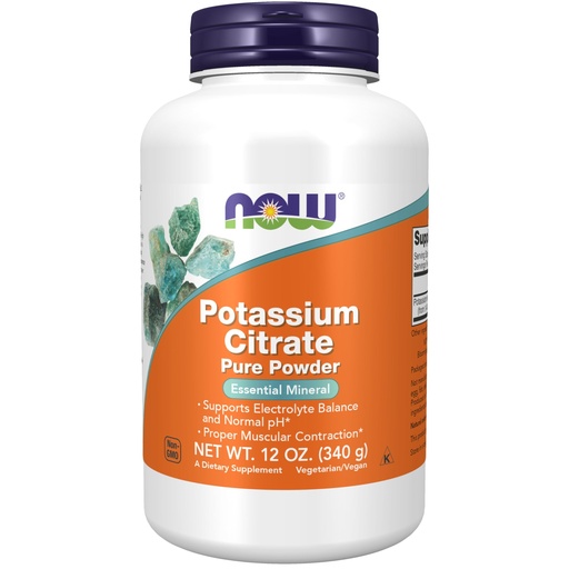[BRSWGZYDB4BGYADG] NOW Supplements, Potassium Citrate Powder, Supports Electrolyte Balance and Normal pH*, Essential Mineral, 12-Ounce