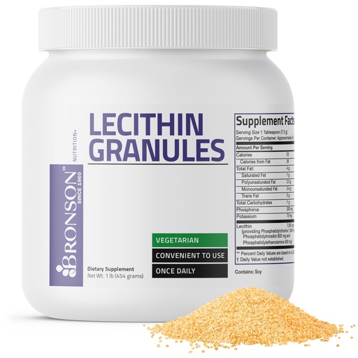 [BRSWIYT7DEOAODQZ] Bronson Lecithin Granules (Powder) 7500 MG, 1 Lbs (454 Grams, or 16 Ounces)