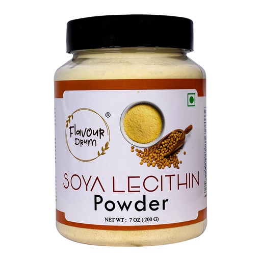 [BRSRMGDYC4BWCAIV] Flavour Drum SOYA Lecithin Powder 200 g (7 oz) | 100% Pure Plant-Based Emulsifier | Non-GMO Soy Lecithin for Baking, Chocolate Making, Sauces & Keto Recipes | Vegan, Gluten-Free | No Additives