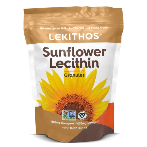 [BRSREFQFAVYA2CD6] Sunflower Lecithin Granules, Vegan, Allergen Free, Gluten Free, No Artificial Preservatives, Single Ingredient 16oz