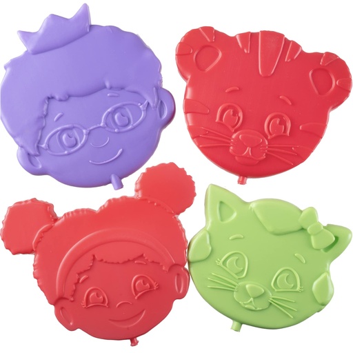 [BRSRMYYYCQCBQCT7] SCS Direct Daniel Tiger Reusable Hard Ice 4 Multi Pack- Slim Lightweight Design, Cool Thin Freezer Packs Keeps Food Cold for Longer- Easily Fits Inside Kids School Lunch Box Bento or Insulated Bag