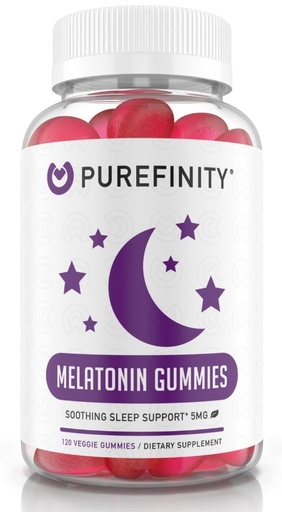 [BRSW2YALA57AKDL6] PUREFINITY Melatonin Gummies 5mg for Kids – Each Delicious Gummy is 2.5mg (2 Per Serving) for Easily Customizing Your Night, Gluten Free, Non-GMO, Vegan, 120 Count