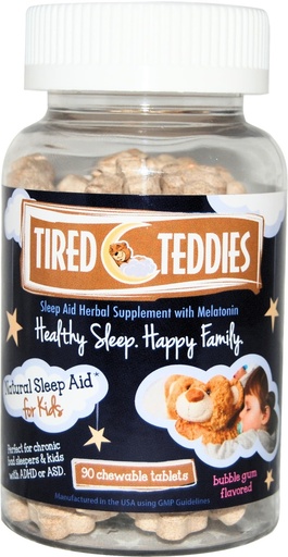 [BRSWIEIEAR6Q2F3U] Low Dose Melatonin Kids Chewable 0.3 mg - Kids Melatonin Tablet Sleep Support with Chamomile, Bubblegum Flavor, 90 Count