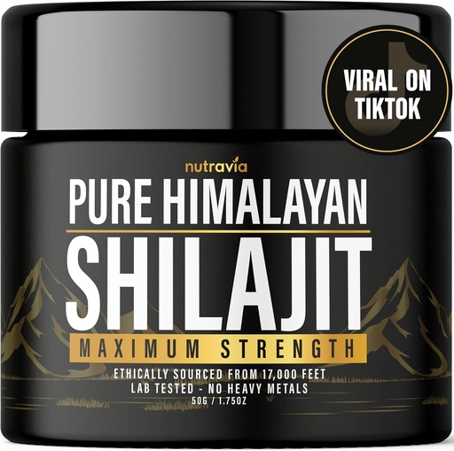 Shilajit Pure Himalayan Organic Resin - Natural Authentic Lab Tested Formula for Men, Women - No Heavy Metals - 600mg Max Strength with 85+ Trace Minerals Golden Grade Shilajit supplement (1 Pack)