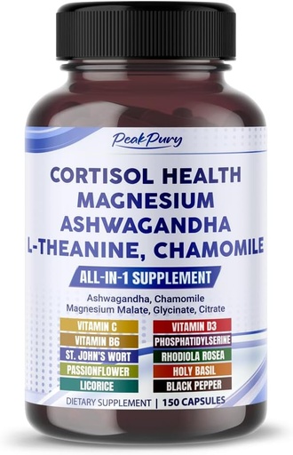 [BRSRAZTQDENBOAY6] CORTISOL Health Ashwaganda Magnezu Rumianek L- Theanine - Made in USA