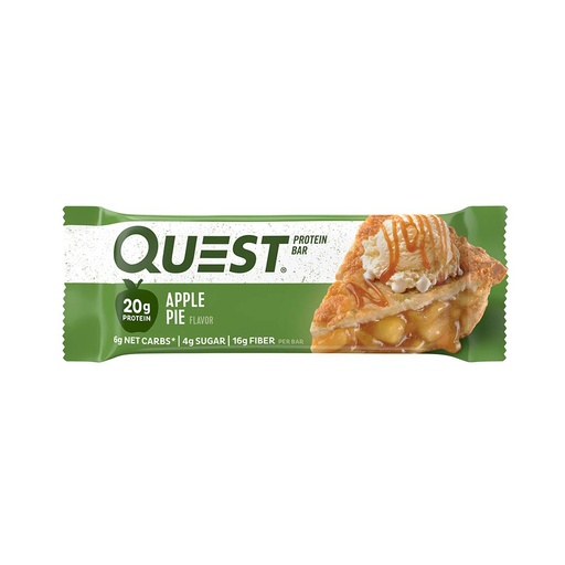 [BRSWKZQLAAGBKAI5] Quest Nutrition Protein Bar, Apple Pie, 20g Protein, 7g Net Carbs, 190 Cals, Low Carb, Gluten Free, Soy Free, 2.12oz Bar, 1 Count