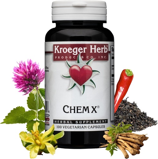 [BRSWIYT3OJYA4DDE] Kroeger Herb Products, Chem X, Daily Detox and Cleansing Formula, Red Clover, Yellow Dock, Paprika Supports Health Ficat Function - Non-GMO, Gluten Free, No Conservatives, Made in USA