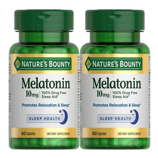 [BRSWIBQ3OF5AGEDC] Melatonin by Nature's Bounty, 60 Count (Pack of 2)