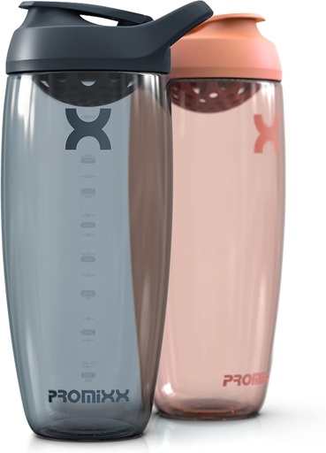 [BRSRMA36CMNBGYI6] Promixx Pursuit Protein Shaker Bottle (32 oz) – Silent No-Ball Mixer, Leak-Proof Lid, BPA/BPS & Phthalate-Free ECOZEN – Easy-Clean Shaker Cup for Protein Shakes, Pre & Post-Workout Smoothies