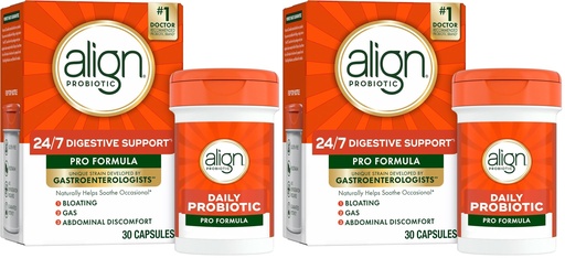 [BRSRGGQNAUJQ42T3] Align Probiotic,Pro Formula,Probiotics for Women and Men,Probiotics for Digestive Health,Men and Womens Probiotic Capsules Help Relieve Occasional Bloating & Gas*,30 Capsules,(Pack of 2)