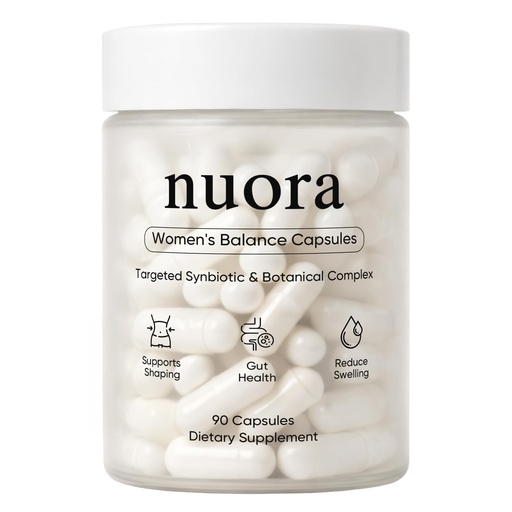 [BRSRGA34A4IBOG34] Nuora Gut Health Capsules with Berberine, Nuora Gut Biofilm Probiotic Ritual, Promotes Metabolism & Gut Health, Vegan, Non-GMO, for Women, 90 Capsules (1)
