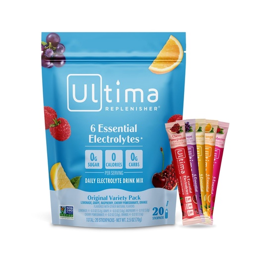 [BRSWYCQYDEIW2EQ6] Ultima Replenisher Original Variety Electrolyte Packets, 20 Stickpacks