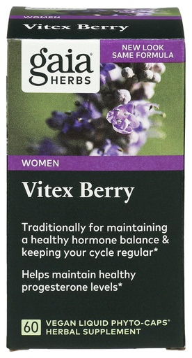 [BRSWKGT6PN7AMADU] Gaia Herbs Vitex Berry, Chasteberry, Hormone Balance for Women, Vegan Liquid Capsules, 60 Count