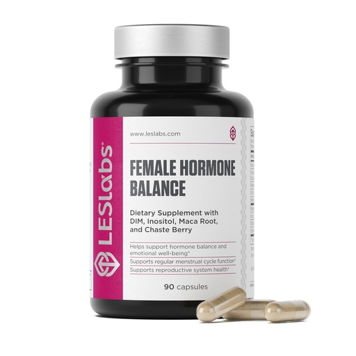 [BRSRACQKCAMQG3LP] LES Labs Female Hormone Balance Supplement – Hormone Support for Women with Inositol, DIM, Vitex, Chaste Tree, Vitamin B6 & Folate – Menstrual Cycle & Fertility Support – 90 Capsules – Non-GMO