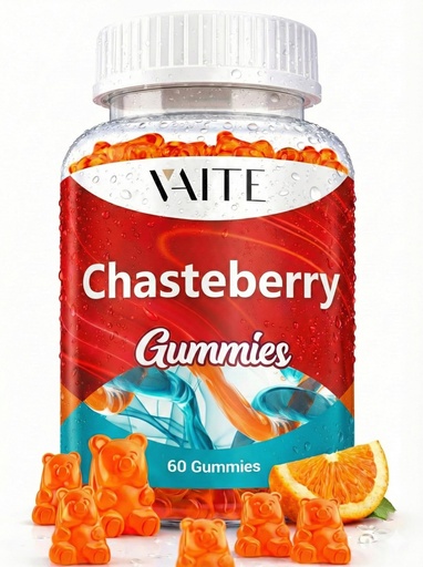 [BRSREEA3BUGR6D3Z] VAITE Chasteberry Supplement for Women Gummies - Vegan Chewable Supplements for Balance Women's Hormone Support, Herbal Plant-Based Chews, Gelatin-Free, Non-GMO, Gluten-Free, 60 Vegan Chewables