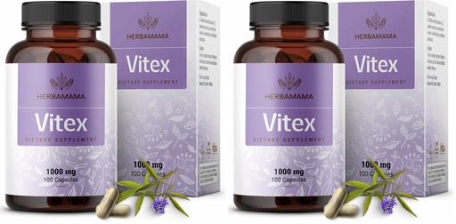 [BRSREAAFO4FRYCLX] HERBAMAMA Vitex Fruit Capsules - 1000mg Chaste Tree Berry Powder for Women's Support - Vegan, Non-GMO Pure Vitex Chasteberry Supplement for Women (Pack of 2)