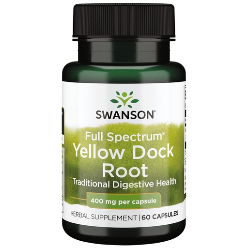 [BRSWGEL4PICQ2ETO] Swanson Full Spectrum Yellow Dock Root 400 Milligrams 60 Capsules