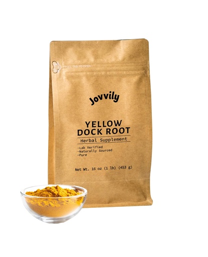 [BRSW2GARCIMBMALA] Jovvily Yellow Dock Root - 1lb - Natural Supplement - Gluten-Free - Lab-Verified