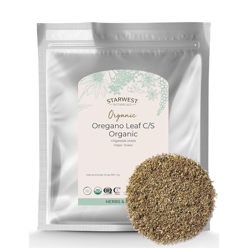 [BRSWIYIIDIGBYCTI] Starwest Botanicals Organic Oregano Dried Leaf - Seasoning Herb for Cooking, Use for Pizza Dishes, Greek, Italian, or Mexican Food, Non-GMO - Bulk 1 lb Bag