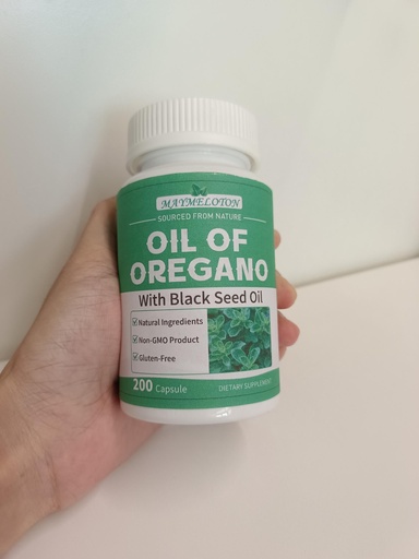 [BRSREEIEBMFB62Y2] Oregano Oil Softgels with Black Seed Oil, High Carvacrol,0356