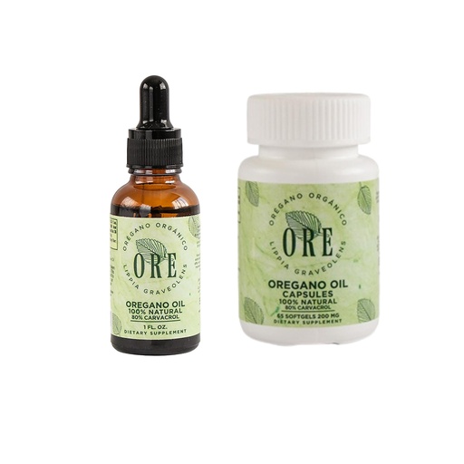 [BRSREFIEPMGQ2ADV] ORE Oregano Oil Kit – Liquid Drops 1 oz (80% Carvacrol) + 65 Softgels | Wild Mexican Oregano | Herbal Immune & Respiratory Support | Best Value Combo | Natural, Non-GMO Supplement
