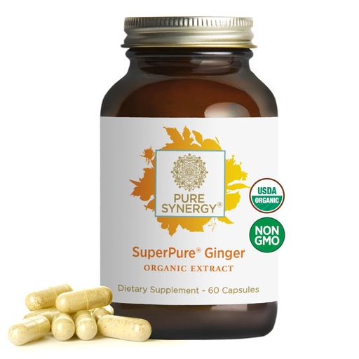 [BRSWGZ37AUPGYC3B] PURE SYNERGY SuperPure Ginger Extract | Organic Ginger Extract Digestive Supplement | for Stomach and Joint Support (60 Capsules)