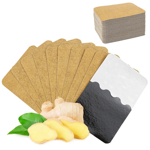 [BRSROBQCOEARS237] 100 Packs Ginger Pad,Herbal Ginger Patches,Traditional Medicine Herbal Paste for Body