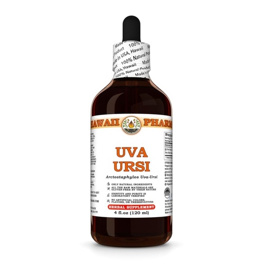 [BRSRAAAEBUNQ2ETK] Uva Ursi (Arctostaphylos Uva-Ursi) Dry Herb Tincture, All Natural, Vegan, Pure Liquid Extract - 4 fl.oz
