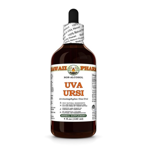 [BRSRAAAEOUOWKFA7] Uva Ursi (Arctostaphylos Uva-Ursi) Dry Herb Glycerite, All Natural, Vegan, Lab Tested Alcohol-Free Liquid Extract - 4 fl.oz