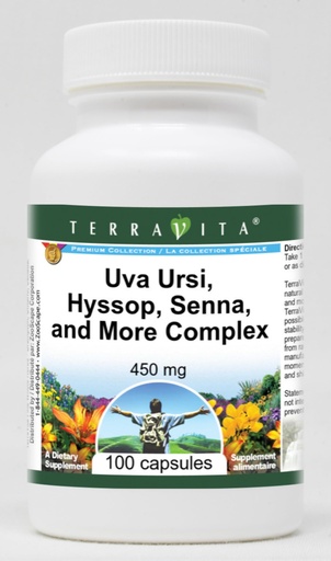 [BRSWI2YNPIMBM3DO] Uva Ursi, Hyssop, Senna, and More Complex - 450 mg (100 Capsules, ZIN: 512184)