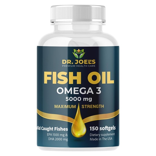 [BRSREZL3CB6RYAI4] Fish Oil Omega 3 - No Fishy Burp - 150 Softgels - Non GMO - Made in The USA