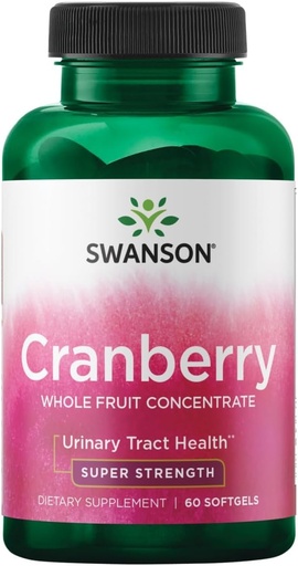 [BRSWIY36BR5AKDDI] Swanson Super Strength Cranberry Whole Fruit Concentrate 420 Milligrams 60 Sgels