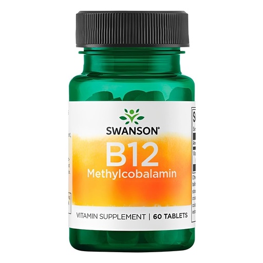[BRSWGFDQO4IREF35] Swanson Vitamin B-12 Methylcobalamin High Absorption 5000 mcg 60 Tabs