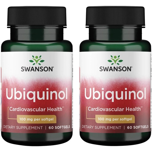 [BRSWGFD3BZYRMGY7] Swanson Ubiquinol 100 mg 60 Sgels (2 Pack)