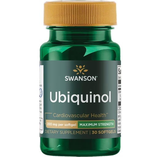 [BRSWIZT5DIHRYDA3] Swanson Maximum Strength Ubiquinol 200 Milligrams 30 Sgels