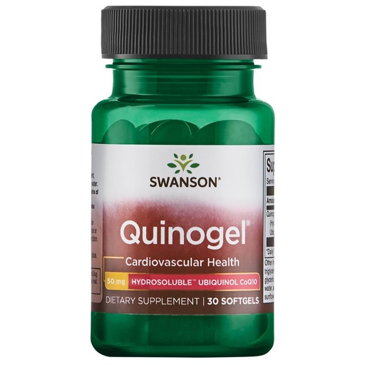 [BRSWIZTYOB4BKFDC] Swanson Quinogel (Hydrosoluble Ubiquinol Coq10) 50 Milligrams 30 Sgels