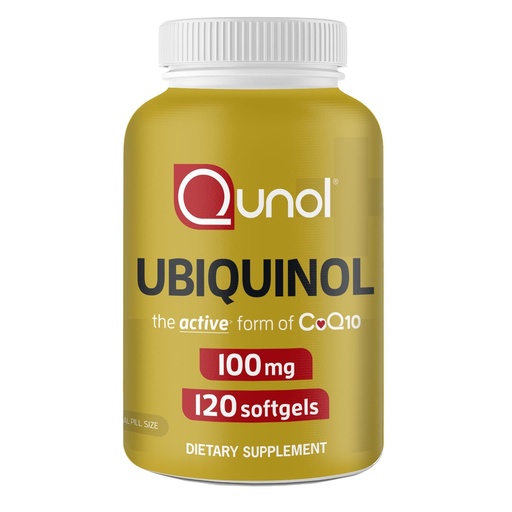 [BRSWGYI7B56QGETD] Qunol 100mg Ubiquinol, Powerful Antioxidant for Heart & Vascular Health, Essential for Energy Production, Natural Supplement Active Form of Coq10, 120 Count