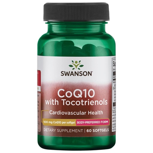 [BRSWIZ3QOAIRWED6] Swanson Coq10 100 Milligrams with 10 Milligrams Tocotrienols 100 Milligrams 60 Sgels