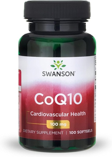 [BRSWIYT7PMBR6F3C] Swanson CoQ10 - Energy Antioxidant Support - Coenzyme Q10 Supplement - (100 Softgels, 100mg Each)