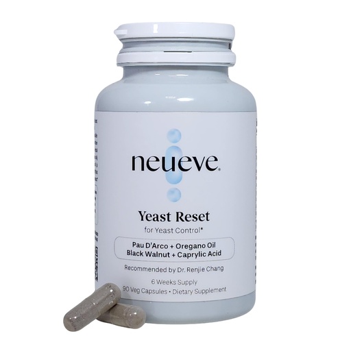[BRSRAGABOJYQA3LH] NeuEve Yeast Reset Supplement for Yeast Control, Yeast Relief, 90 Veg Capsules, 6 Weeks Supply